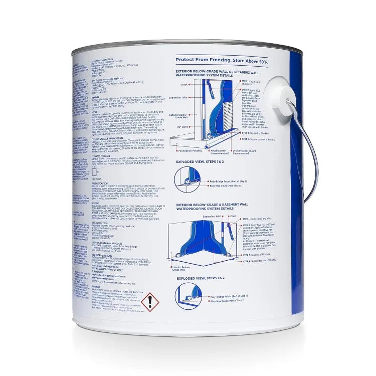 Blue Max Liquid Rubber Waterproofer For Wood, Concrete & Masonry With Blue Crack Seal Technology