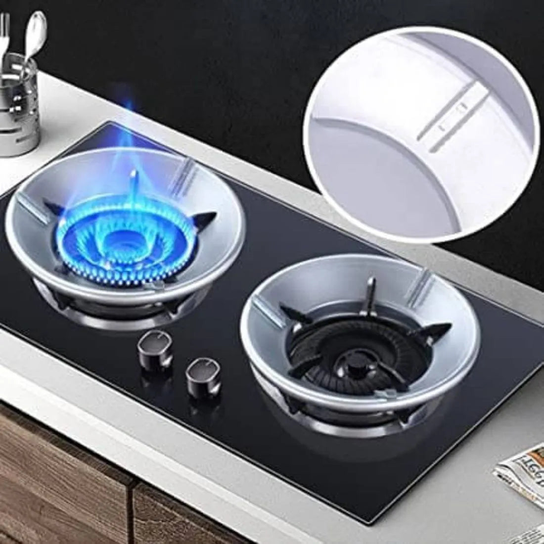 Energy-Saving Cast Iron Pot - Windproof Gas Stove Hood | Click2kart