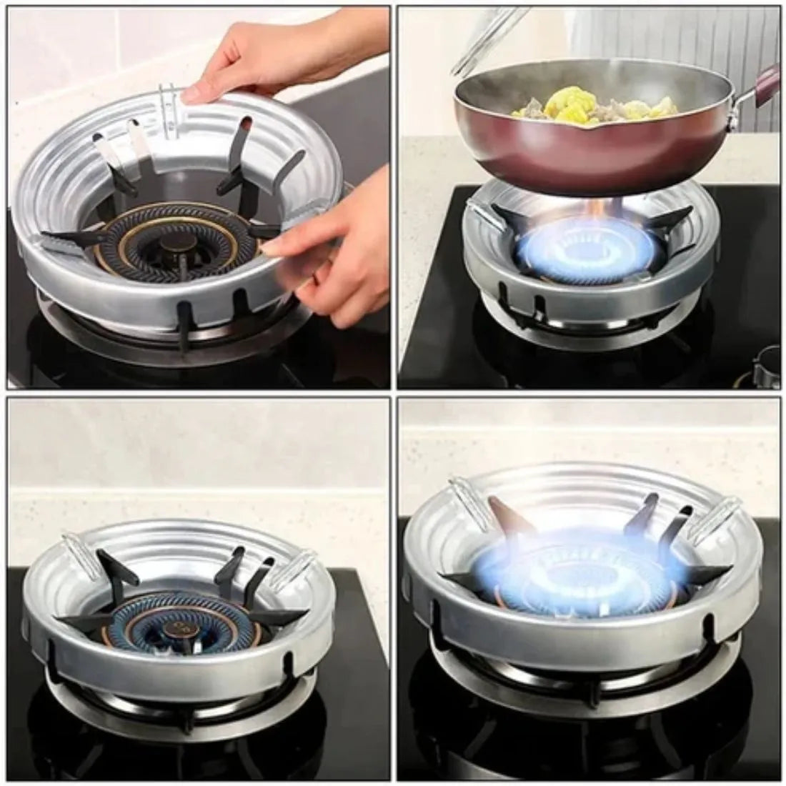Energy-Saving Cast Iron Pot - Windproof Gas Stove Hood | Click2kart