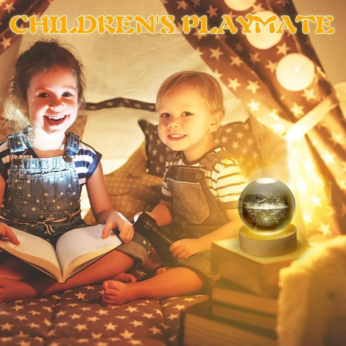 3D crystal ball night light with unique design