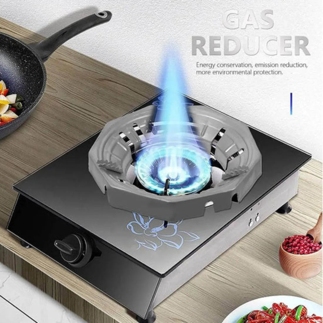 Energy-Saving Cast Iron Pot - Windproof Gas Stove Hood | Click2kart
