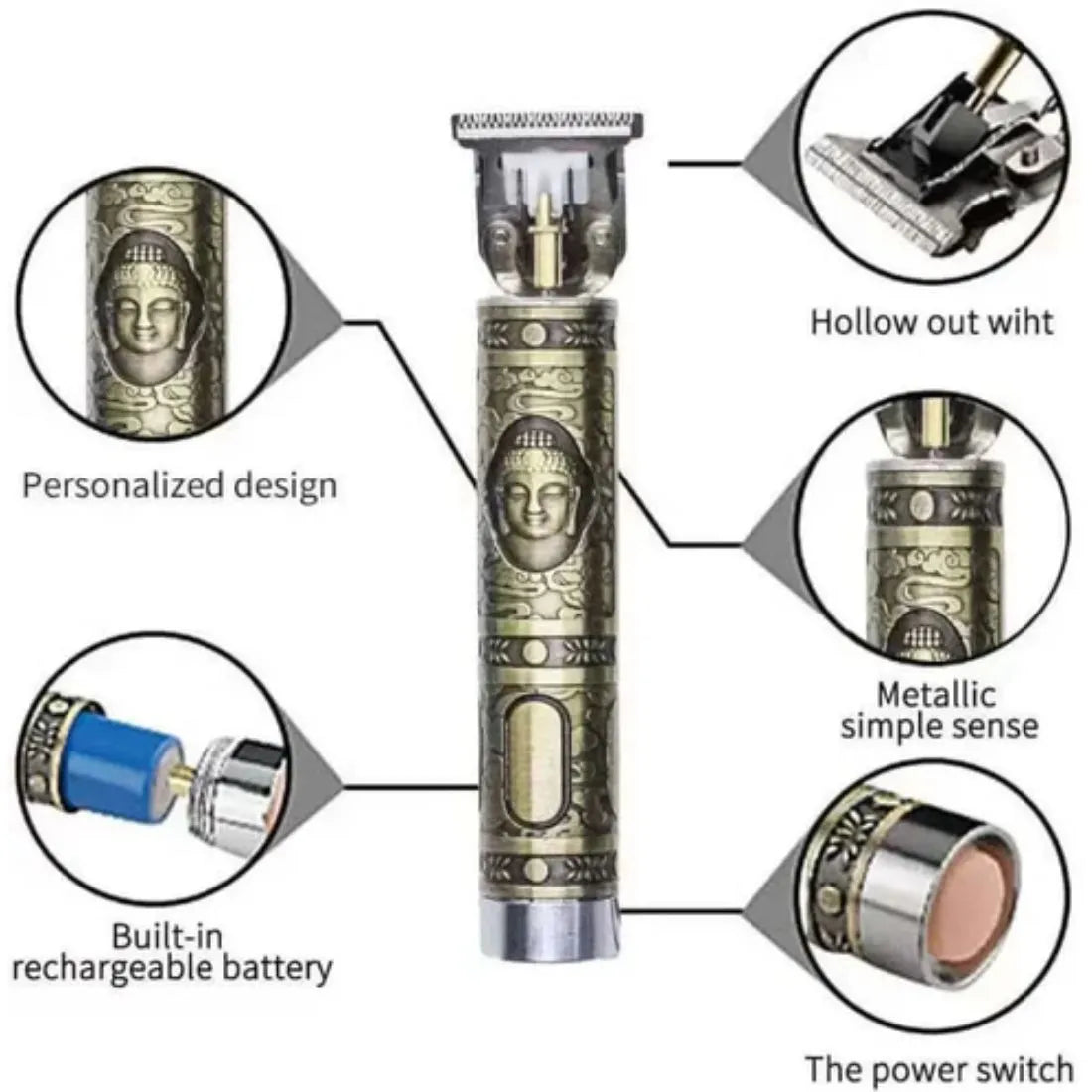 Buddha Pro Hair Trimmer | Precision Grooming for Men | Click2kart