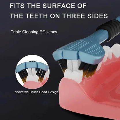 3-Sided Toothbrush | Ultra Soft Bristles for Deep Cleaning