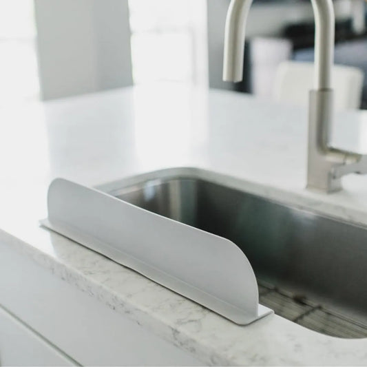 Silicone Sink Water Splash Guard | Flexible Anti-Splash Faucet Protector | Easy-Clean Sink Counter Shield
