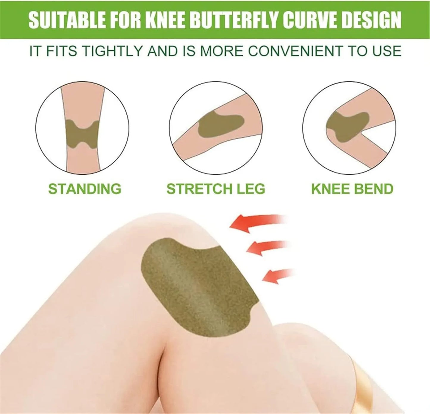 Pain Relief Knee Patch – Fast Acting Relief for Knee & Joint Pain | Natural Heating Therapy Patch