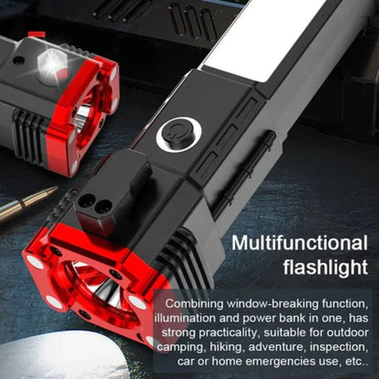 Versatile LED Flashlight with Power Bank, Hammer, and Magnets - Click2kart