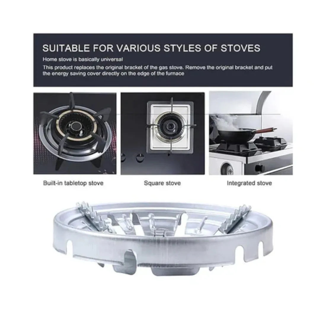 Energy-Saving Cast Iron Pot - Windproof Gas Stove Hood | Click2kart