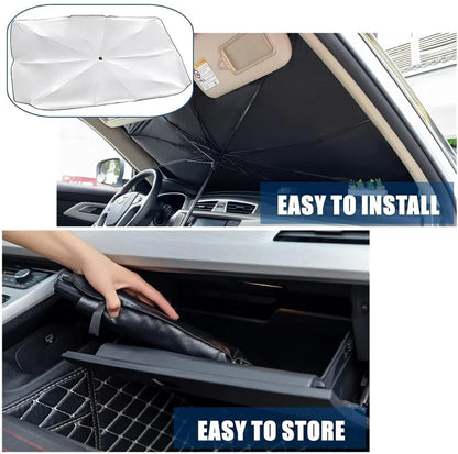 Windshield Car Umbrella - Protect Your Car from Heat & UV Rays | Compact & Easy to Use
