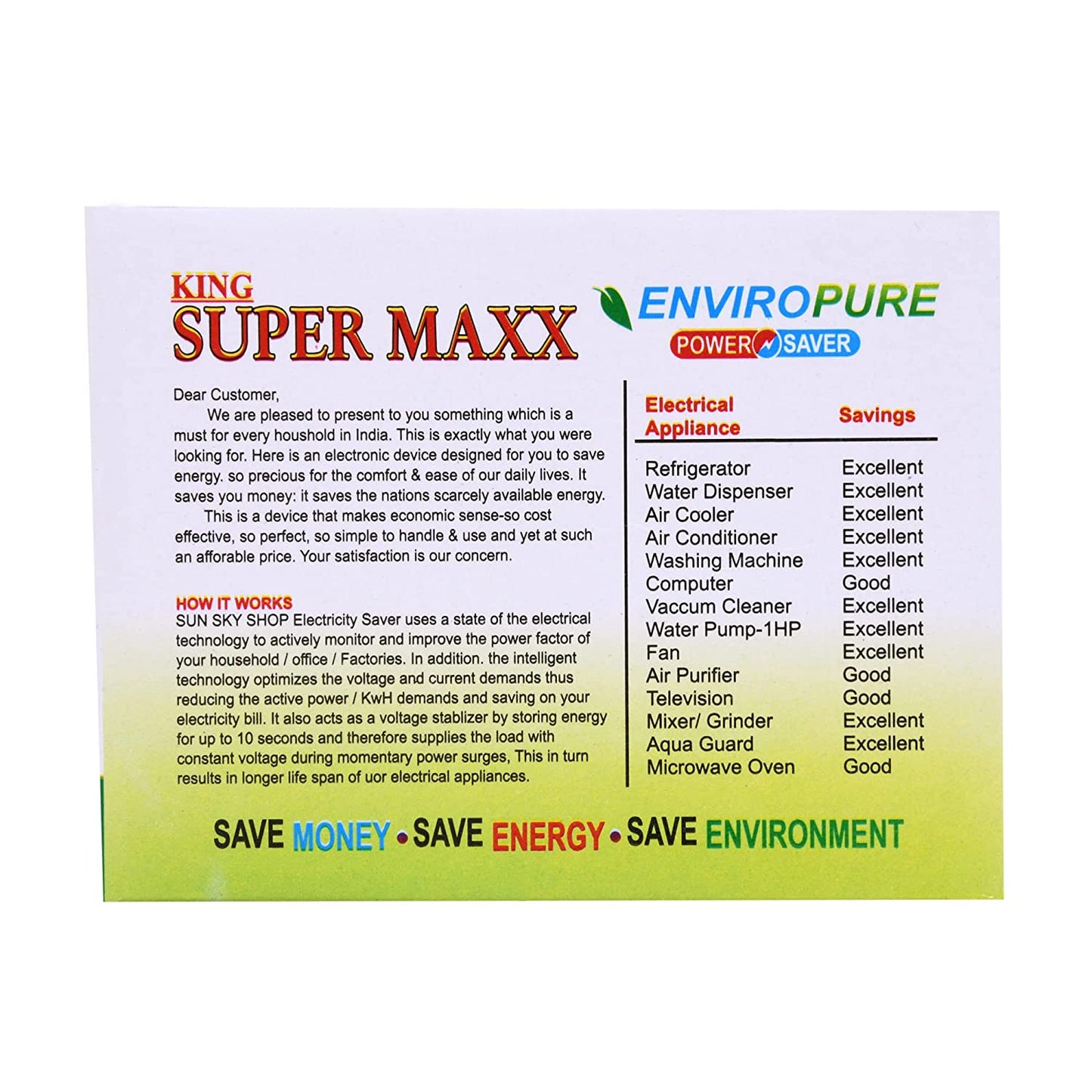 Turbo Maxx Power Saver