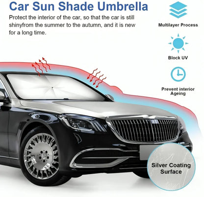 Windshield Car Umbrella - Protect Your Car from Heat & UV Rays | Compact & Easy to Use