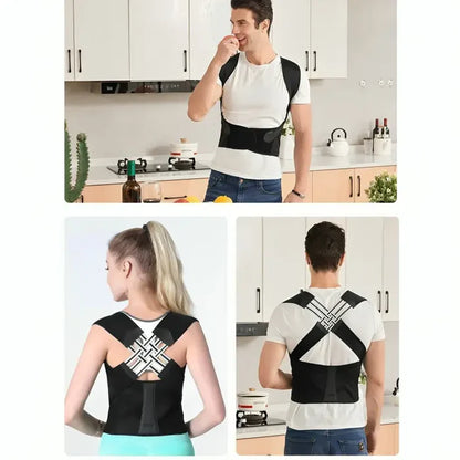 Adjustable Back Posture Corrector Back Support Belt | Back Pain Back Straight And Shoulder Support Belt