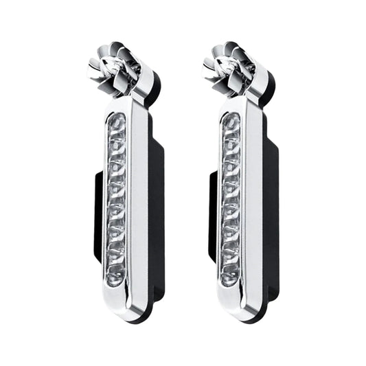 2 Pcs Wind Powered Car LED Lights | No Wiring DRL Lights with Mini Wind Turbine | Universal Car Decorative Running Lights