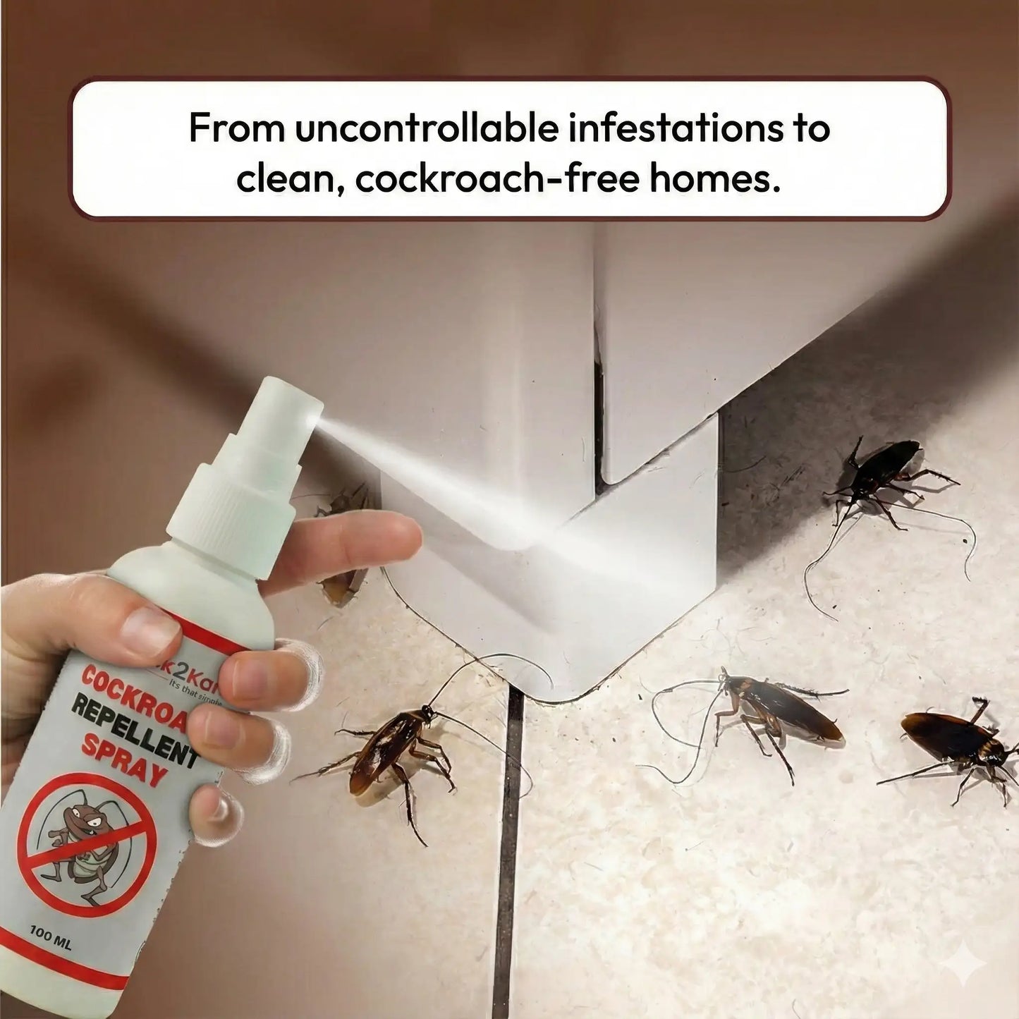 Cockroach Repellent Spray | Non-Toxic Herbal Formula | Fast Home Pest Control