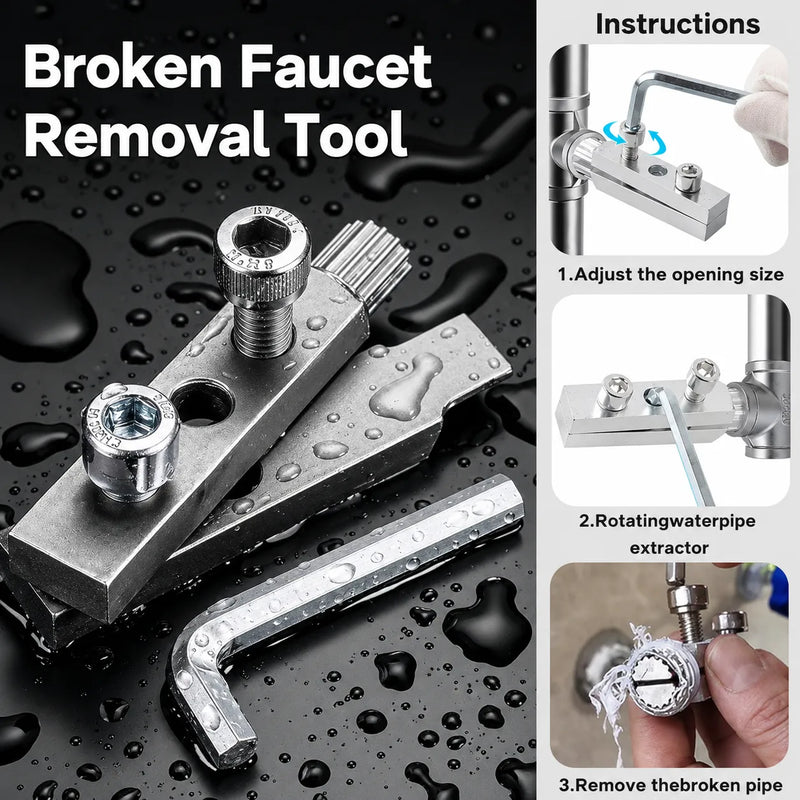 Broken Faucet Head Extractor Tool – Heavy Duty Thread Remover