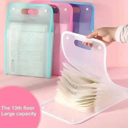 A4 Expanding File Folder | 13 Pocket Accordion Document Organizer