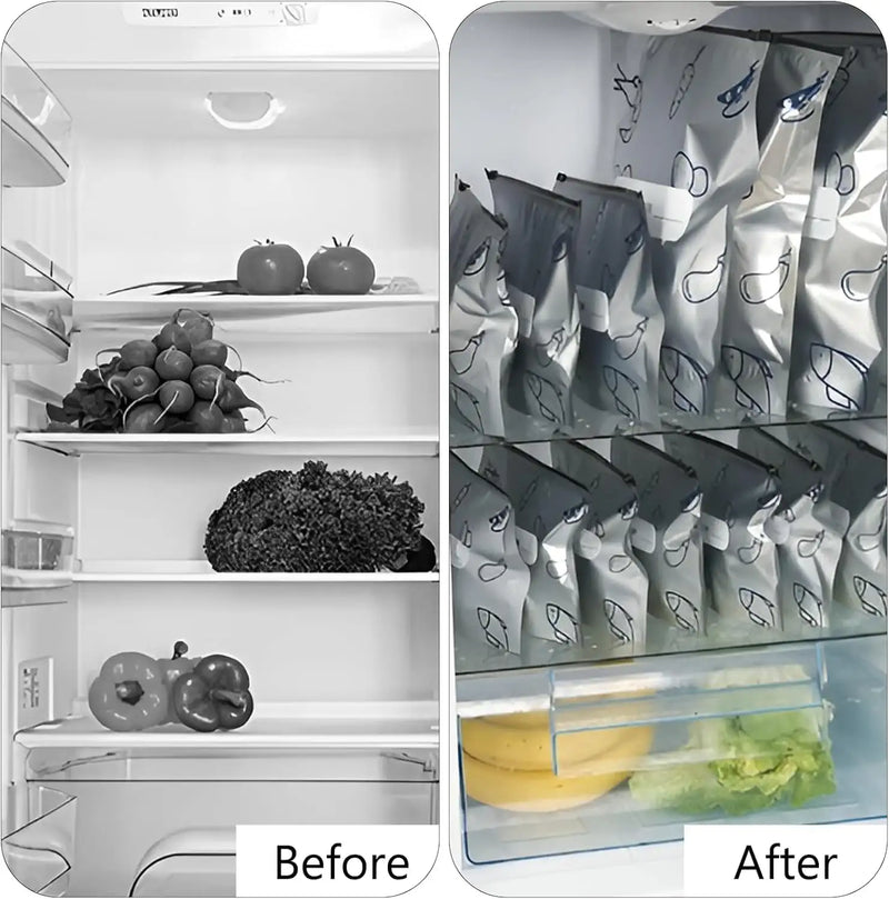 Reusable Aluminum Foil Storage Bags | Zip Lock Food Storage Pouches with Label Area for Fruits, Vegetables & Snacks