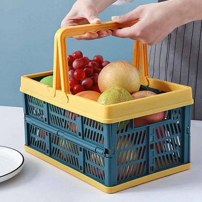 Grocery Basket with Handle | Multipurpose Shopping & Storage Basket for Fruits, Vegetables, Snacks & Kitchen Organization