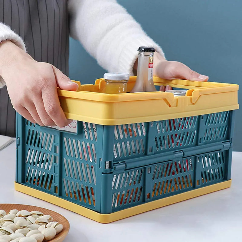 Grocery Basket with Handle | Multipurpose Shopping & Storage Basket for Fruits, Vegetables, Snacks & Kitchen Organization