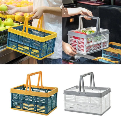 Grocery Basket with Handle | Multipurpose Shopping & Storage Basket for Fruits, Vegetables, Snacks & Kitchen Organization