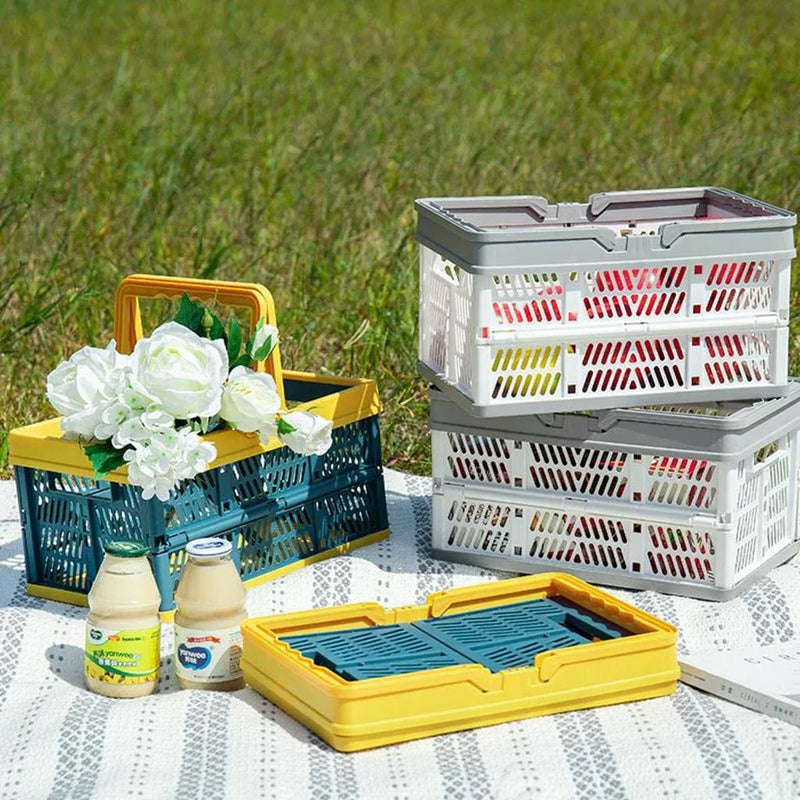 Grocery Basket with Handle | Multipurpose Shopping & Storage Basket for Fruits, Vegetables, Snacks & Kitchen Organization