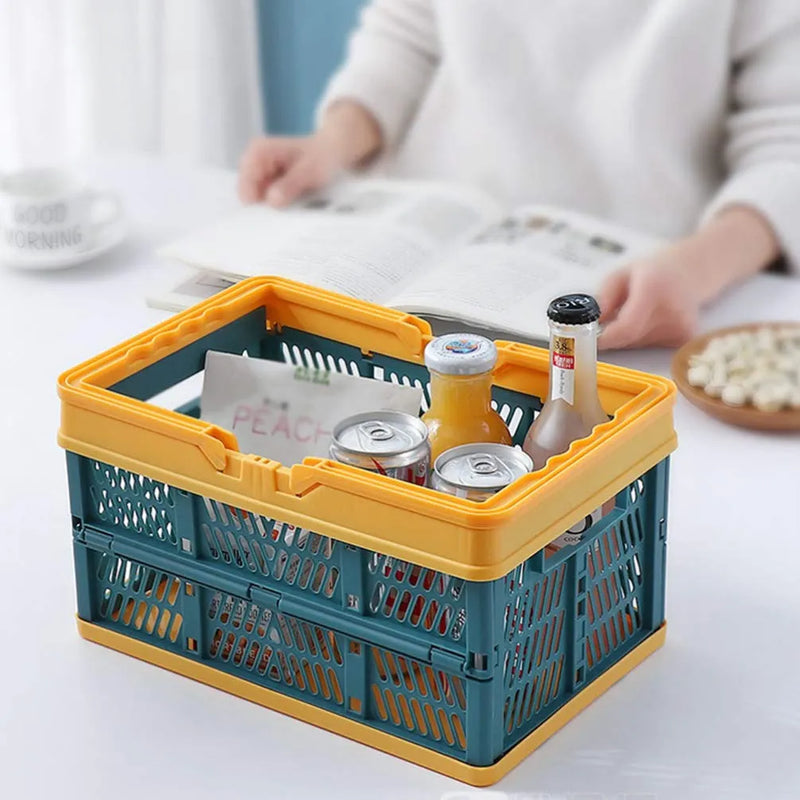 Grocery Basket with Handle | Multipurpose Shopping & Storage Basket for Fruits, Vegetables, Snacks & Kitchen Organization