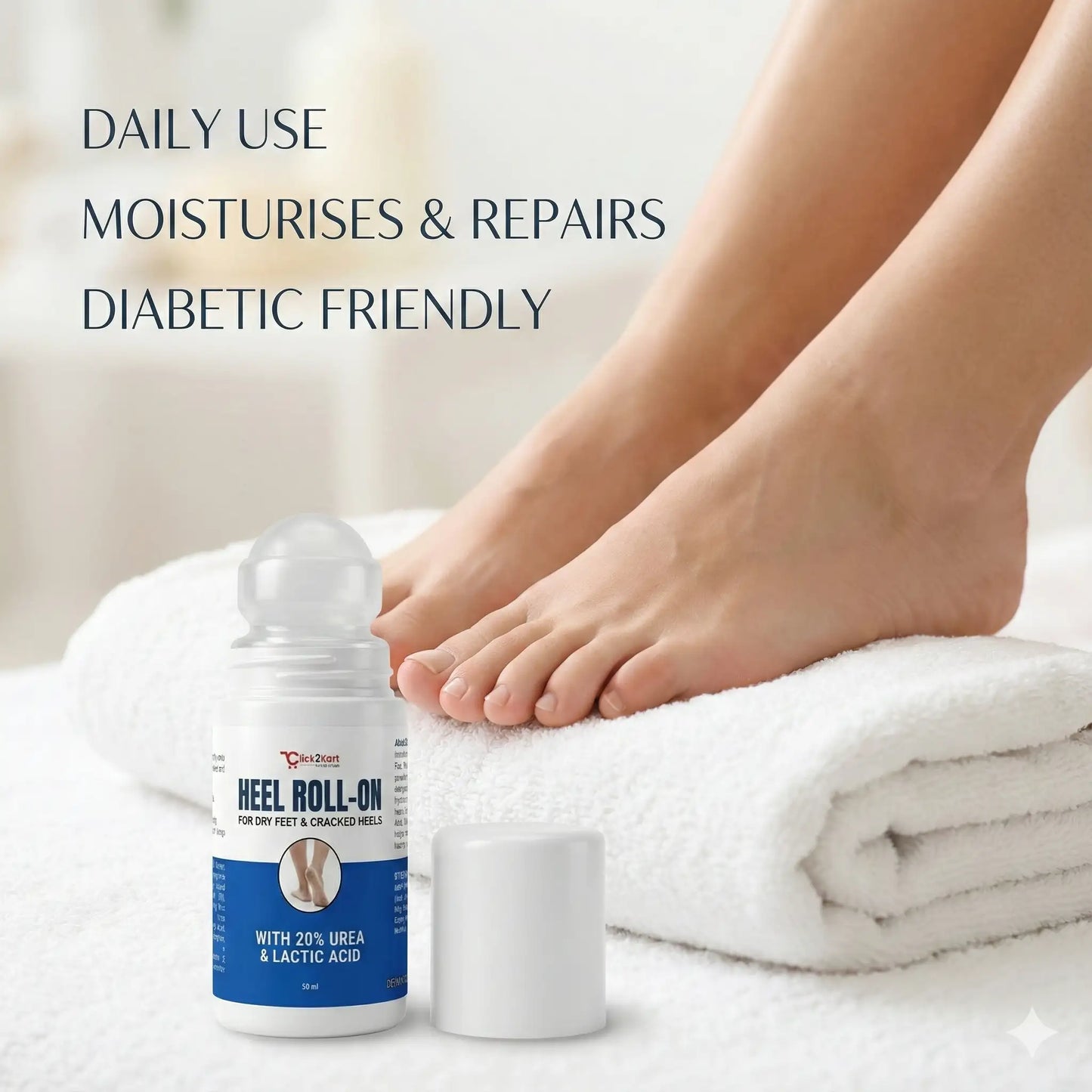 Heel Roll-On for Dry Feet & Cracked Heels