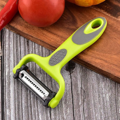 3-in-1 Rotary Multi-Functional Peeler | Vegetable & Fruit Peeler with 3 Interchangeable Blades