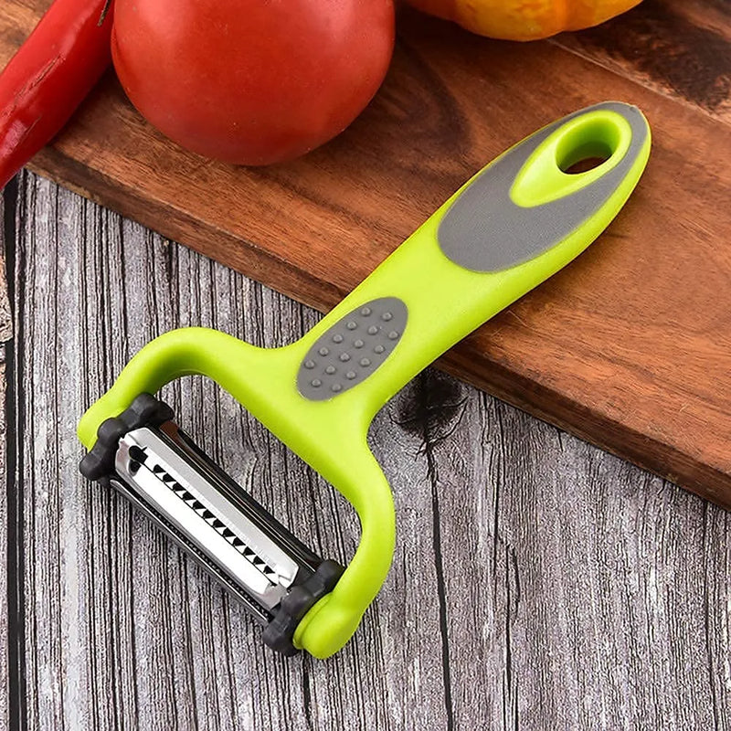 3-in-1 Rotary Multi-Functional Peeler | Vegetable & Fruit Peeler with 3 Interchangeable Blades