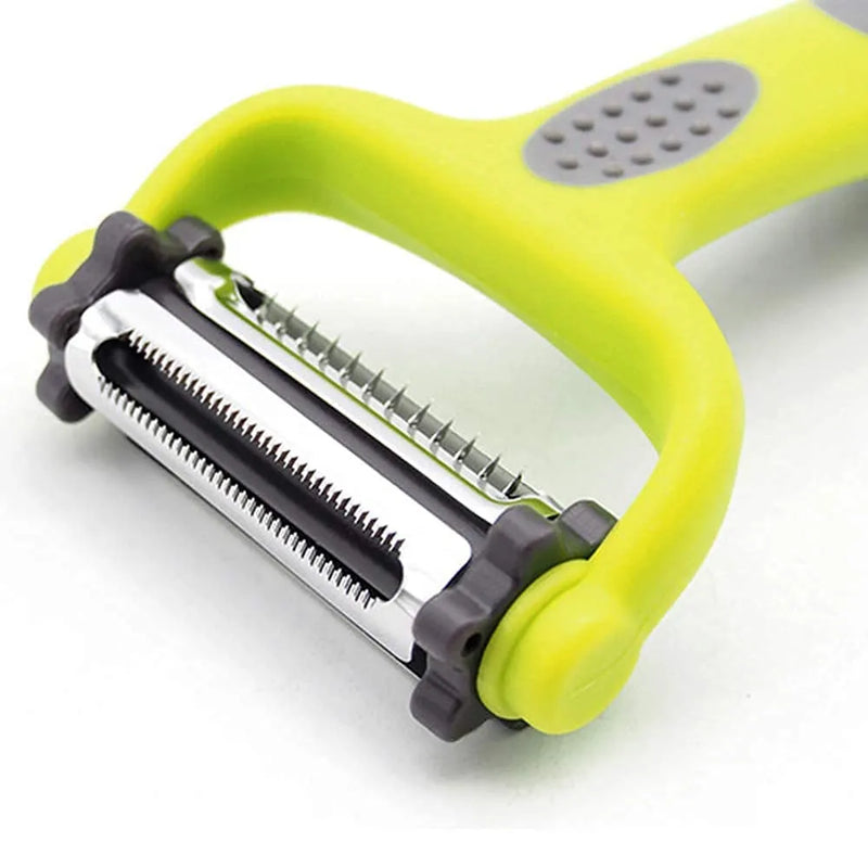 3-in-1 Rotary Multi-Functional Peeler | Vegetable & Fruit Peeler with 3 Interchangeable Blades