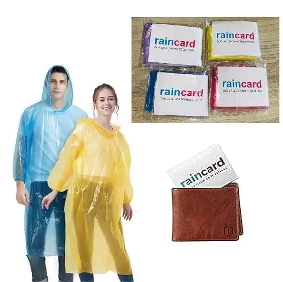 Disposable Pocket Rain Cards – Compact Emergency Raincoats for Travel, Commute & Outdoors (Unisex, One-Size)