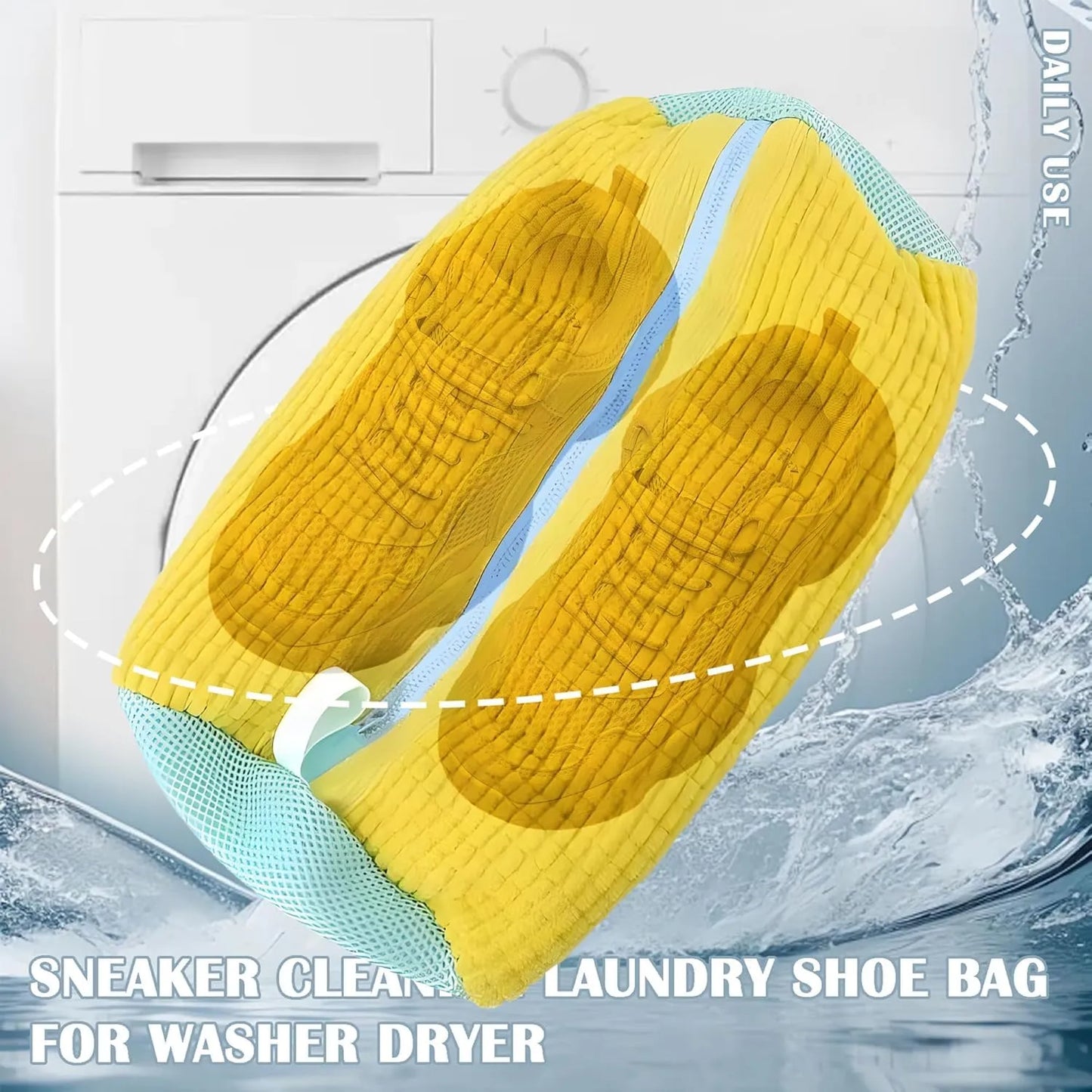 Shoe Washing Machine Bag – Durable Zip Laundry Bag for Cleaning Sneakers, Trainers & Footwear