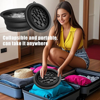 Silicone Face Bowl for Ice with Built-In Ice Tray | Collapsible Face Tub for Ice Bath, Skincare & Beauty