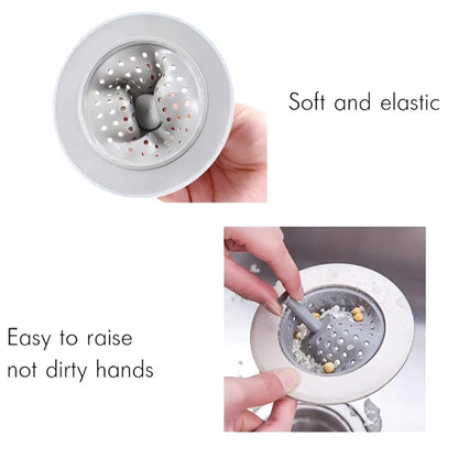 Universal Silicone Sink Strainer | Flexible Kitchen Drain Filter for Food Waste & Hair Catching