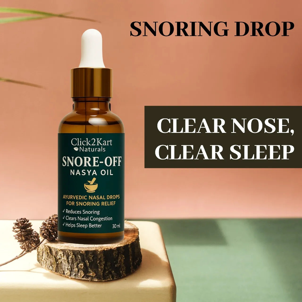 Snoring Drops 30ml – Natural Relief for Peaceful Sleep
