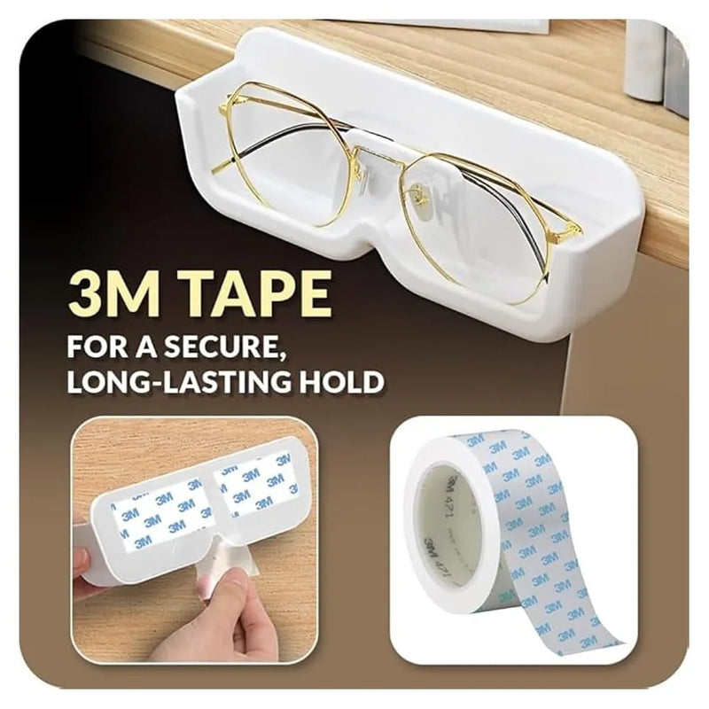 2 Pcs. Wall Mount Sunglasses Organizer | Eyewear Holder Rack with Double-Sided Adhesive Sticker