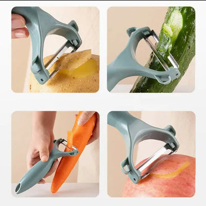 Multi-Function Vegetable Cutter & Grater Set | 8-in-1 Kitchen Slicer, Chopper & Drain Basket for Fruits & Vegetables