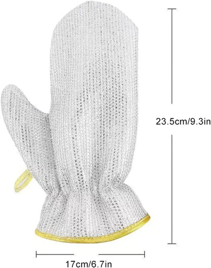Aluminium Dishwashing Hand Gloves | Non-Scratch Wire | Waterproof Cleaning Gloves