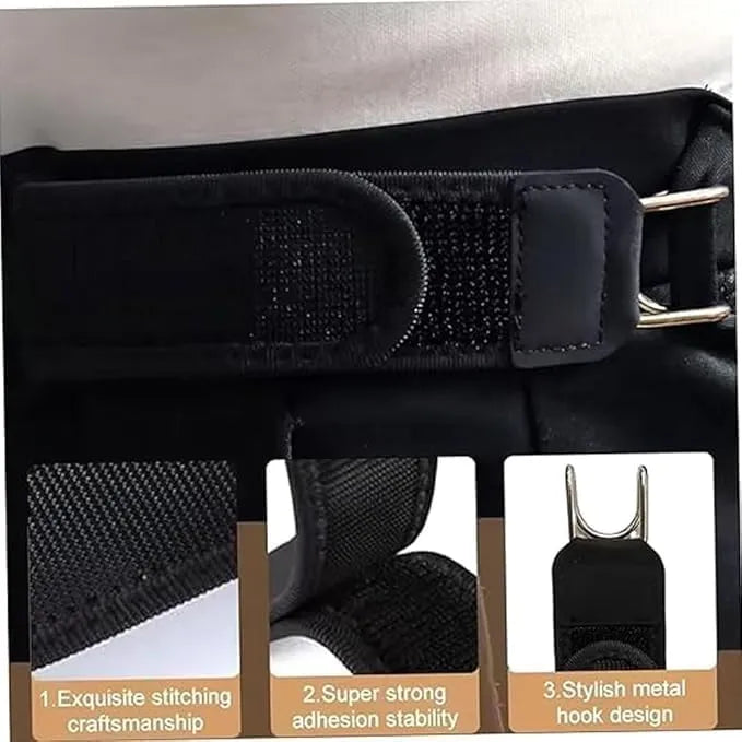 Buckleless Elastic Waist Belt | Adjustable Stretch Nylon Waistband with Metal Hook | Unisex No-Buckle Comfort Belt