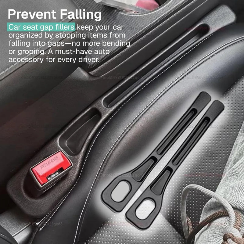 Pack of 2 Car Seat Gap Filler Organizer | EVA Car Gap Storage Pad with Phone Holder | Universal Fit Seat Gap Plug for Cars & SUVs
