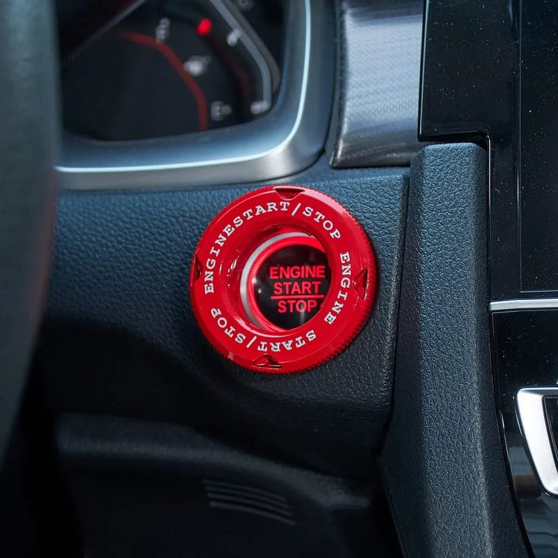 Universal Engine Start Button Cover | Car & Bike Key Switch Protector | Push Start Button Decorative Cover