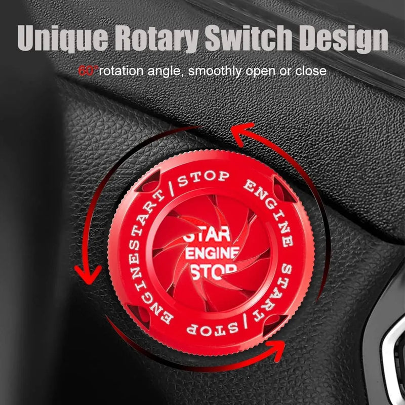 Universal Engine Start Button Cover | Car & Bike Key Switch Protector | Push Start Button Decorative Cover