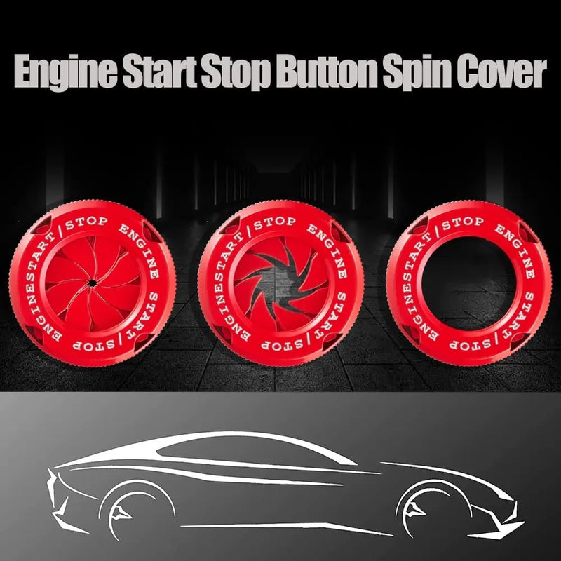 Universal Engine Start Button Cover | Car & Bike Key Switch Protector | Push Start Button Decorative Cover