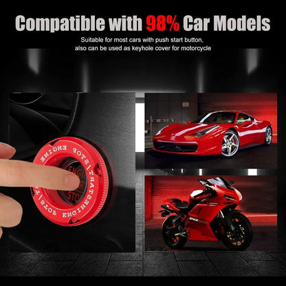 Universal Engine Start Button Cover | Car & Bike Key Switch Protector | Push Start Button Decorative Cover
