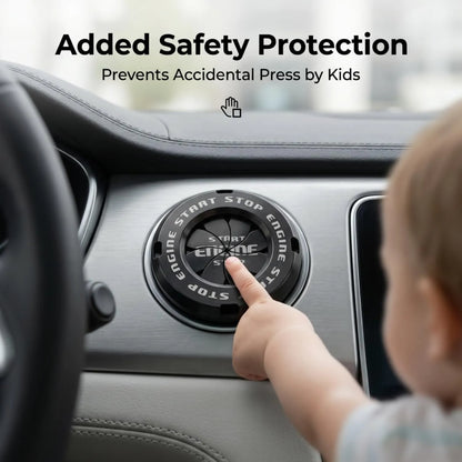 Universal Engine Start Button Cover | Car & Bike Key Switch Protector | Push Start Button Decorative Cover