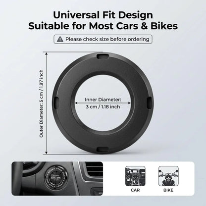 Universal Engine Start Button Cover | Car & Bike Key Switch Protector | Push Start Button Decorative Cover