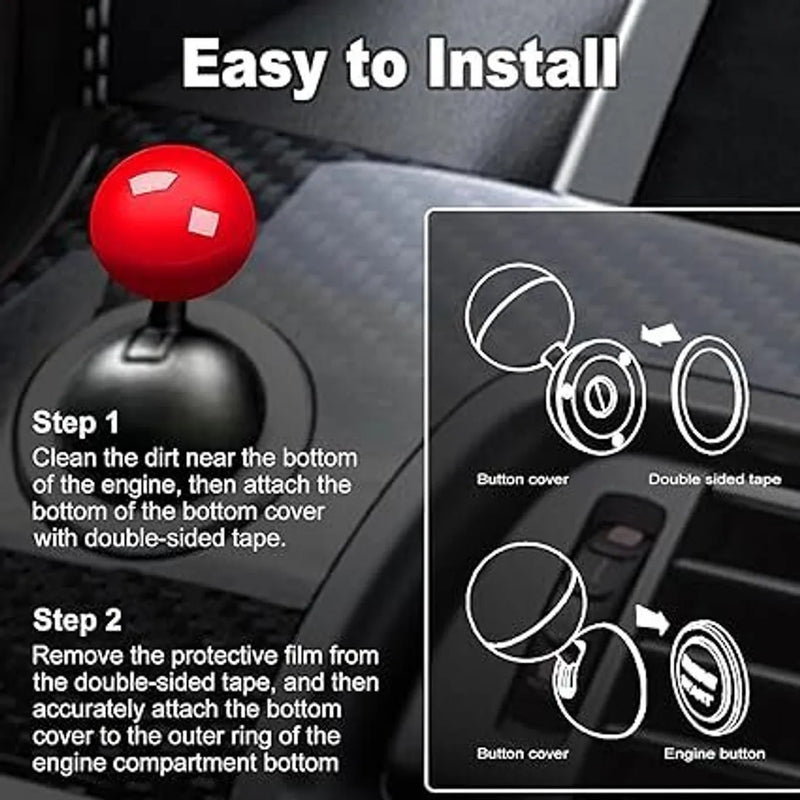Car Engine Start Stop Button Lever | One-Touch Push Start Joystick Cover for Car Push Button Ignition