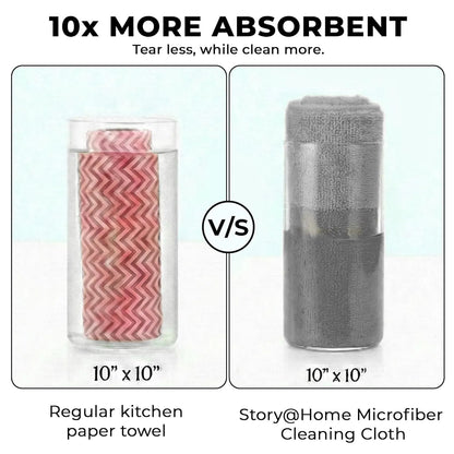 Reusable Microfiber Cleaning Towel Roll – Tear-Off Multi-Purpose Cleaning Cloths