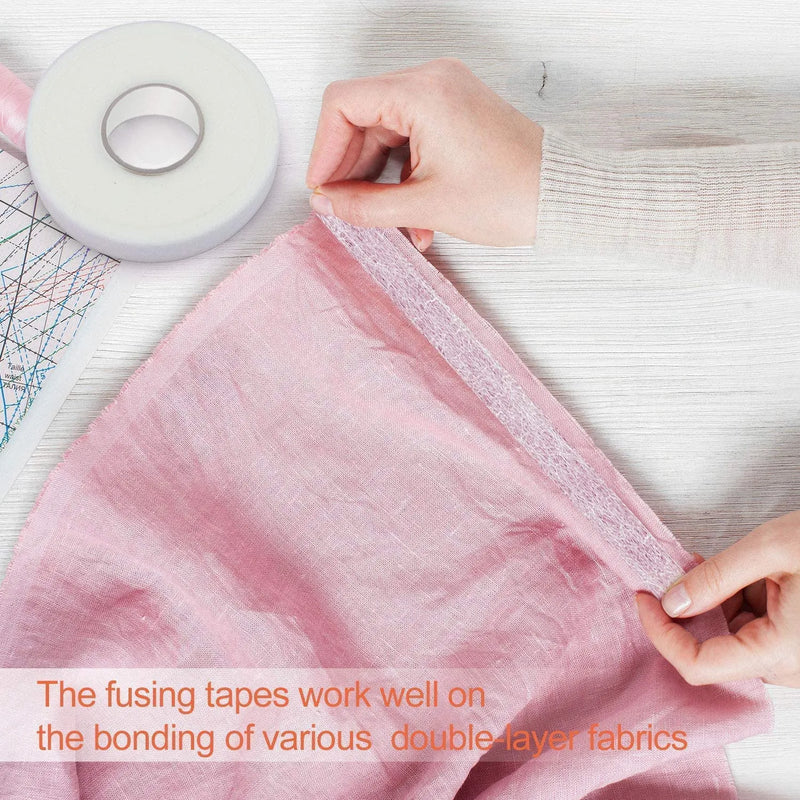 Fabric Fusing Tape | Double-Sided Adhesive Hem Tape for Clothes | Iron-On Sewing Tape for Quick Fabric Repairs