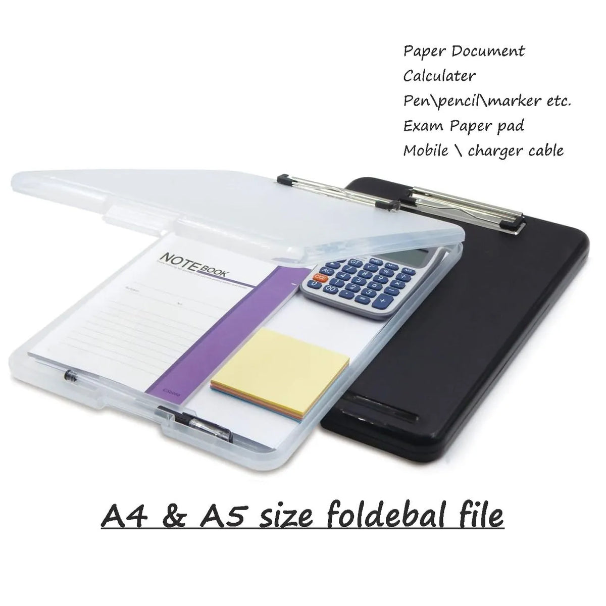 File Pad File Storage Pad | Clipboard with Storage | Exam Writing Pad – Click2Kart