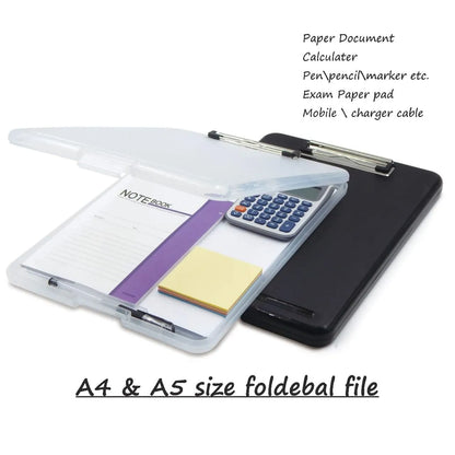 File Storage Pad | Clipboard with Storage | Exam Writing Pad
